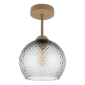 BRILAGI - LED Přisazený lustr RETRO GLASS 1xE27/60W/230V pr. 25 cm béžová/kouřová šedá