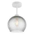 BRILAGI - LED Přisazený lustr RETRO GLASS 1xE27/60W/230V pr. 25 cm bílá/kouřová šedá