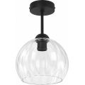 BRILAGI - LED Přisazený lustr RETRO GLASS 1xE27/60W/230V pr. 25 cm černá/čirá
