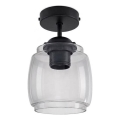 BRILAGI - LED Přisazený lustr RETRO GLASS 1xE27/60W/230V pr. 26 cm černá/kouřová šedá