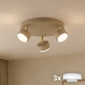 Brilagi - LED RBG+CCT Stmívatelné bodové svítidlo MONO 3xGX53/14W/230V 2700-6500K Wi-Fi Tuya béžová/zlatá
