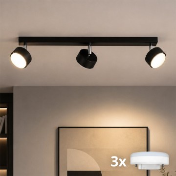 Brilagi - LED RBG+CCT Stmívatelné bodové svítidlo MONO 3xGX53/14W/230V 2700-6500K Wi-Fi Tuya černá