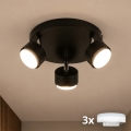 Brilagi - LED RBG+CCT Stmívatelné bodové svítidlo MONO 3xGX53/14W/230V 2700-6500K Wi-Fi Tuya černá