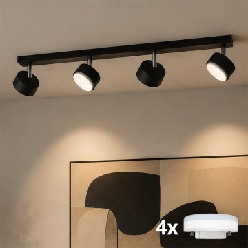 Brilagi - LED RBG+CCT Stmívatelné bodové svítidlo MONO 4xGX53/14W/230V 2700-6500K Wi-Fi Tuya černá