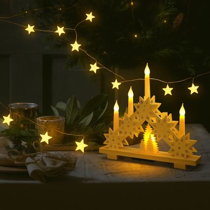 Brilagi - LED  řetěz 40xLED/3xAA 1,8m teplá bílá hvězdy