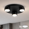 Brilagi - LED RGB+CCT Stmívatelné stropní svítidlo MONO 3xGX53/14W/230V 2700-6500K Wi-Fi Tuya pr. 30 cm černá