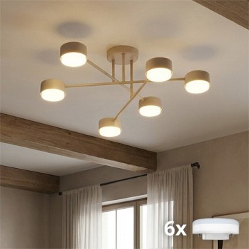 Brilagi - LED RGB+CCT Stmívatelný přisazený lustr MONO 6xGX53/14W/230V 2700-6500K Wi-Fi Tuya černá