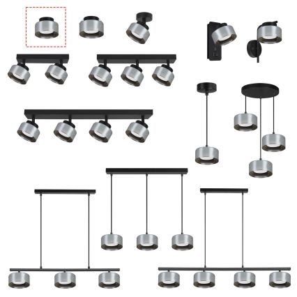 Brilagi - LED RGB+CCT Stmívatelné bodové svítidlo AURA LUX 1xGX53/14W/230V 2700-6500K Wi-Fi Tuya černá/kouřová