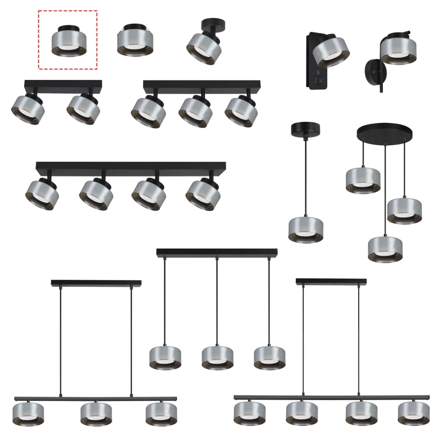 Brilagi - LED RGB+CCT Stmívatelné bodové svítidlo AURA LUX 1xGX53/14W/230V 2700-6500K Wi-Fi Tuya černá/kouřová