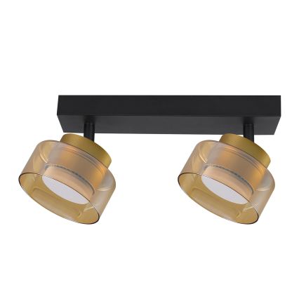 BRILAGI - LED RGB+CCT Stmívatelné bodové svítidlo AURA LUX 2xGX53/14W/230V 2700-6500K Wi-Fi Tuya černá/zlatá