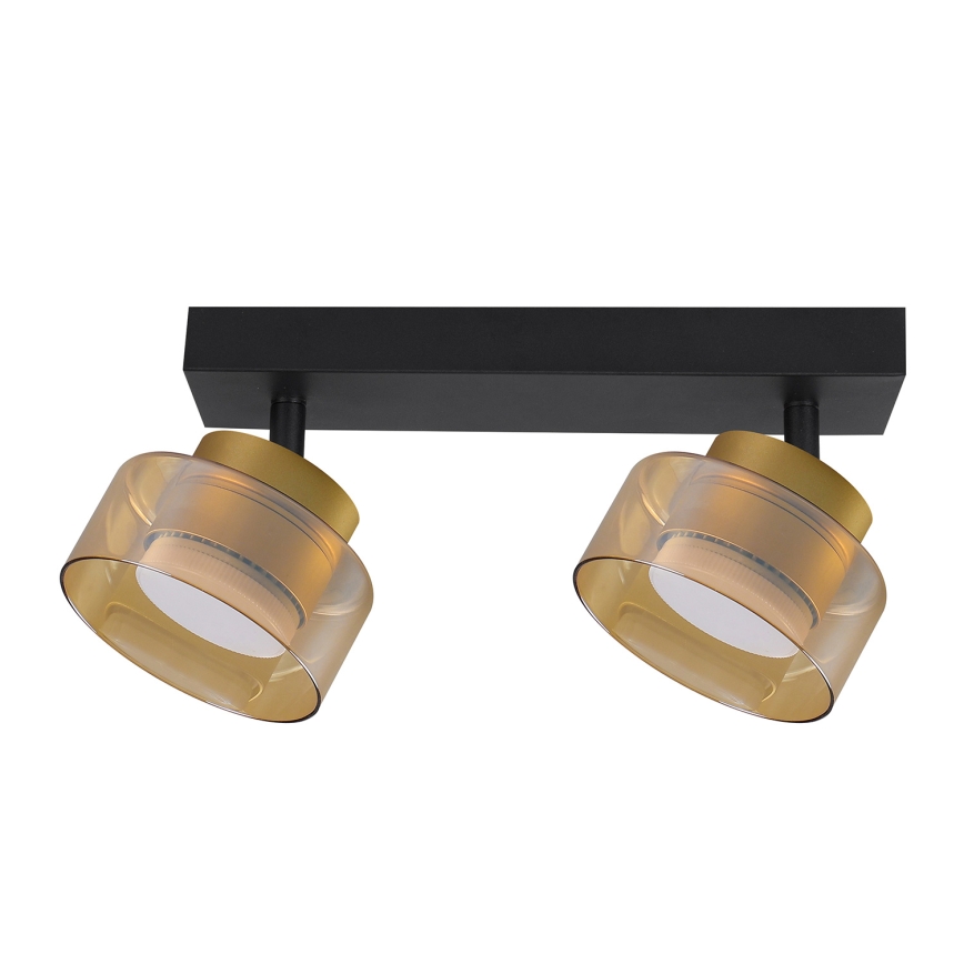 BRILAGI - LED RGB+CCT Stmívatelné bodové svítidlo AURA LUX 2xGX53/14W/230V 2700-6500K Wi-Fi Tuya černá/zlatá