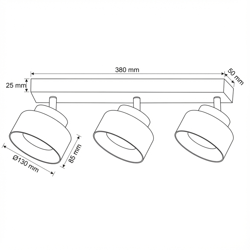 Brilagi - LED RGB+CCT Stmívatelné bodové svítidlo AURA LUX 3xGX53/14W/230V 2700-6500K Wi-Fi Tuya černá/zlatá