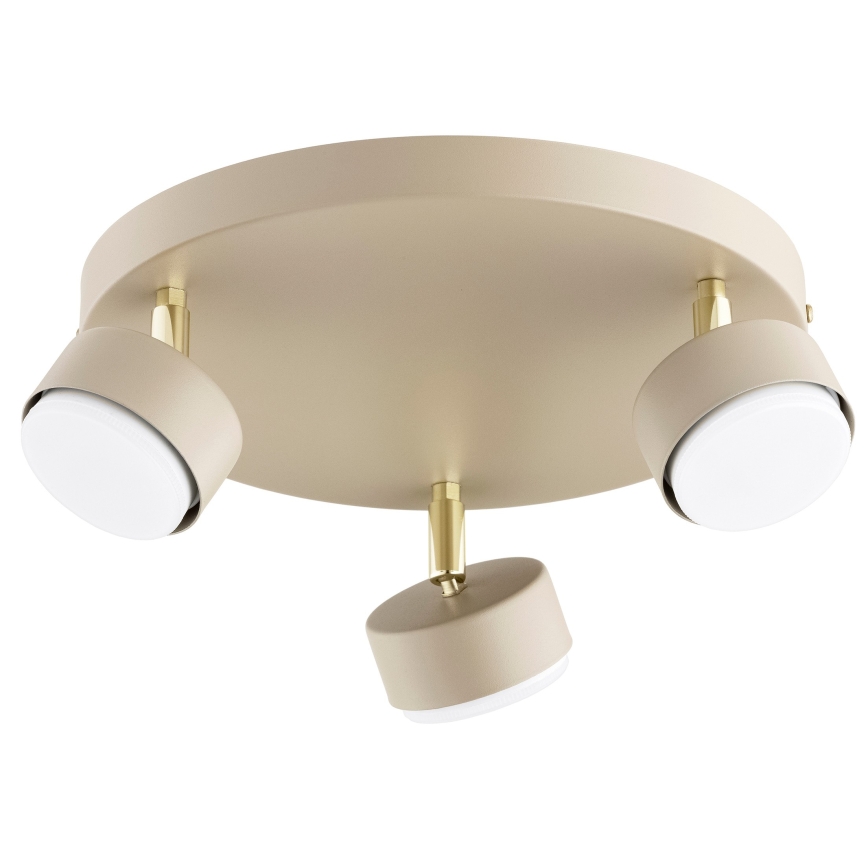 Brilagi - LED RBG+CCT Stmívatelné bodové svítidlo MONO 3xGX53/14W/230V 2700-6500K Wi-Fi Tuya béžová/zlatá