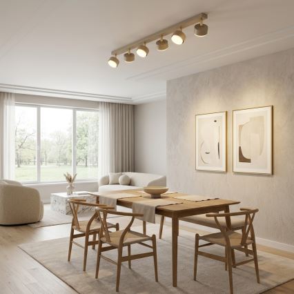 Brilagi - LED RBG+CCT Stmívatelné bodové svítidlo MONO 6xGX53/14W/230V 2700-6500K Wi-Fi Tuya béžová/zlatá