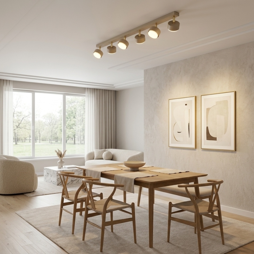 Brilagi - LED RBG+CCT Stmívatelné bodové svítidlo MONO 6xGX53/14W/230V 2700-6500K Wi-Fi Tuya béžová/zlatá