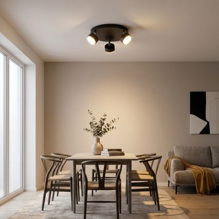 BRILAGI - LED RBG+CCT Stmívatelné bodové svítidlo MONO 3xGX53/14W/230V 2700-6500K Wi-Fi Tuya černá
