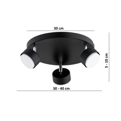 BRILAGI - LED RBG+CCT Stmívatelné bodové svítidlo MONO 3xGX53/14W/230V 2700-6500K Wi-Fi Tuya černá