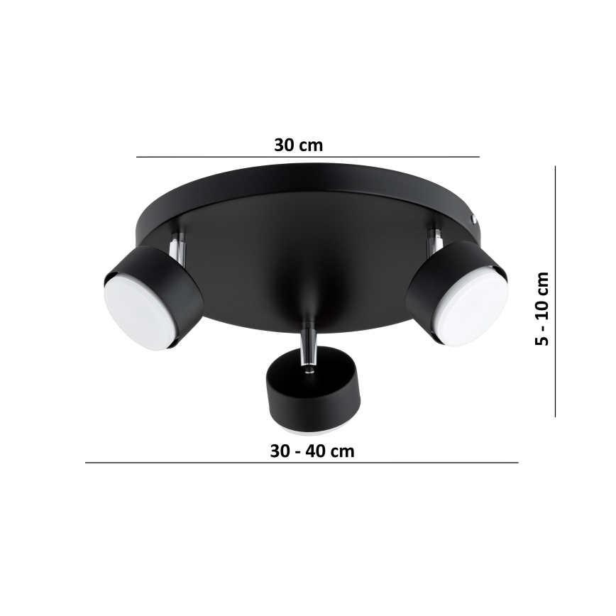BRILAGI - LED RBG+CCT Stmívatelné bodové svítidlo MONO 3xGX53/14W/230V 2700-6500K Wi-Fi Tuya černá