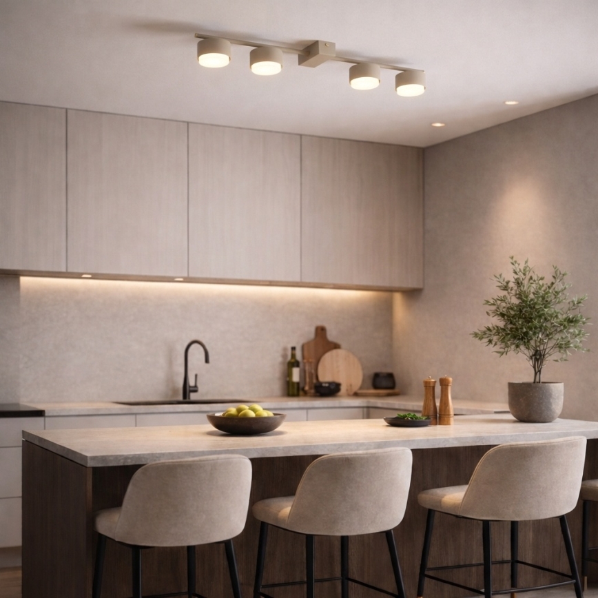 BRILAGI - LED RGB+CCT Stmívatelné bodové svítidlo MONO 4xGX53/14W/230V 2700-6500K Wi-Fi Tuya béžová