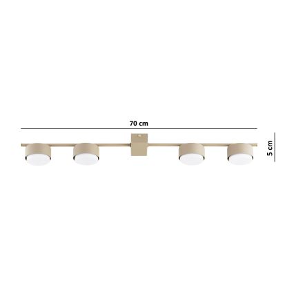 BRILAGI - LED RGB+CCT Stmívatelné bodové svítidlo MONO 4xGX53/14W/230V 2700-6500K Wi-Fi Tuya béžová
