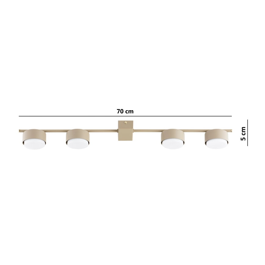 BRILAGI - LED RGB+CCT Stmívatelné bodové svítidlo MONO 4xGX53/14W/230V 2700-6500K Wi-Fi Tuya béžová