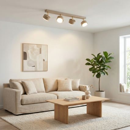 Brilagi - LED RGB+CCT Stmívatelné bodové svítidlo MONO 4xGX53/14W/230V 2700-6500K Wi-Fi Tuya béžová