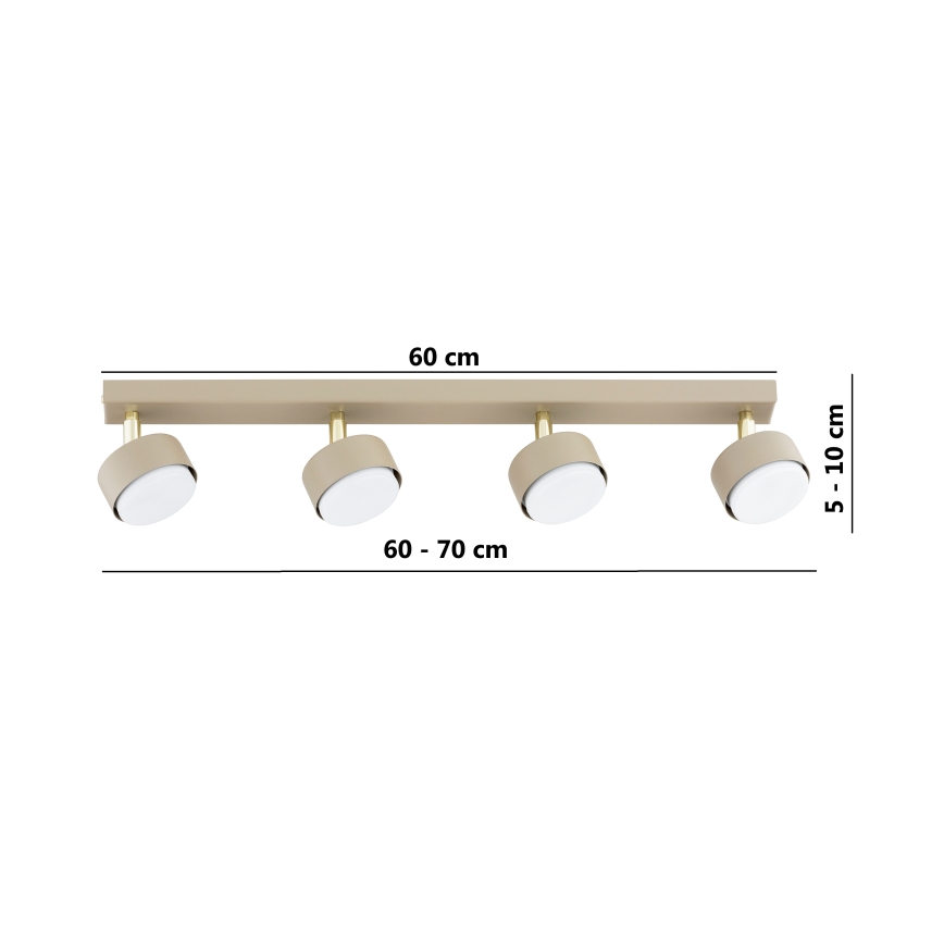 Brilagi - LED RGB+CCT Stmívatelné bodové svítidlo MONO 4xGX53/14W/230V 2700-6500K Wi-Fi Tuya béžová