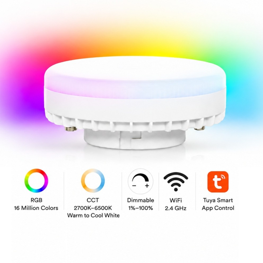 Brilagi - LED RGB+CCT Stmívatelné bodové svítidlo STRIPY 1xGX53/14W/230V 2700-6500K Wi-Fi Tuya zlatá