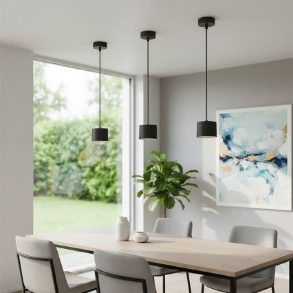 Brilagi - LED RGB+CCT Stmívatelný lustr na lanku STRIPY 1xGX53/14W/230V 2700-6500K Wi-Fi Tuya černá