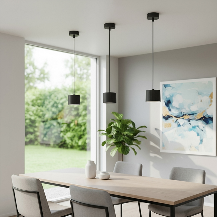 Brilagi - LED RGB+CCT Stmívatelný lustr na lanku STRIPY 1xGX53/14W/230V 2700-6500K Wi-Fi Tuya černá