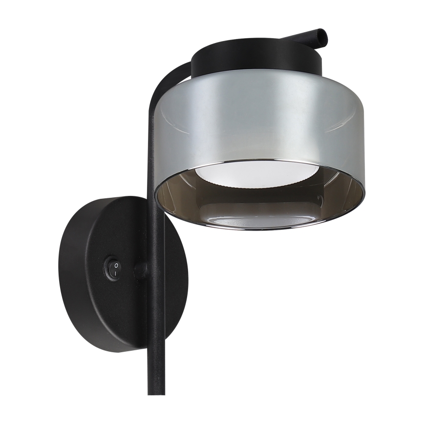 Brilagi - LED RGB+CCT Stmívatelná nástěnná lampa AURA LUX 1xGX53/14W/230V 2700-6500K Wi-Fi Tuya černá/kouřová