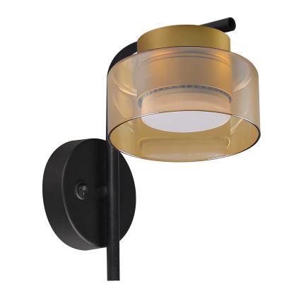 Brilagi - LED RGB+CCT Stmívatelná nástěnná lampa AURA LUX 1xGX53/14W/230V 2700-6500K Wi-Fi Tuya černá/zlatá