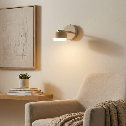 Brilagi - LED RBG+CCT Stmívatelná nástěnná lampa MONO 1xGX53/14W/230V 2700-6500K Wi-Fi Tuya béžová