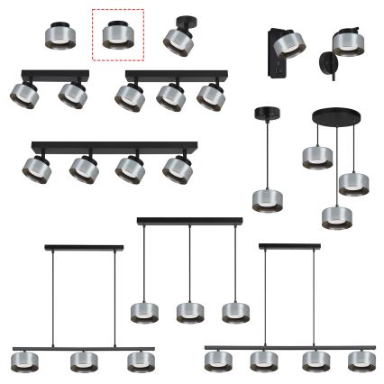 Brilagi - LED RGB+CCT Stmívatelné podhledové svítidlo AURA LUX 1xGX53/14W/230V 2700-6500K Wi-Fi Tuya černá/kouřová