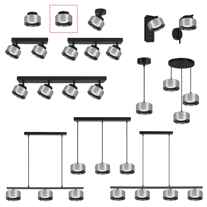 Brilagi - LED RGB+CCT Stmívatelné podhledové svítidlo AURA LUX 1xGX53/14W/230V 2700-6500K Wi-Fi Tuya černá/kouřová