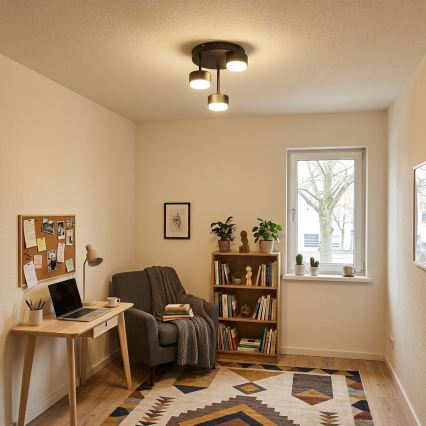 Brilagi - LED RBG+CCT Stmívatelný přisazený lustr MONO 3xGX53/14W/230V 2700-6500K Wi-Fi Tuya černá
