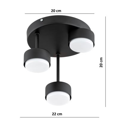 Brilagi - LED RBG+CCT Stmívatelný přisazený lustr MONO 3xGX53/14W/230V 2700-6500K Wi-Fi Tuya černá