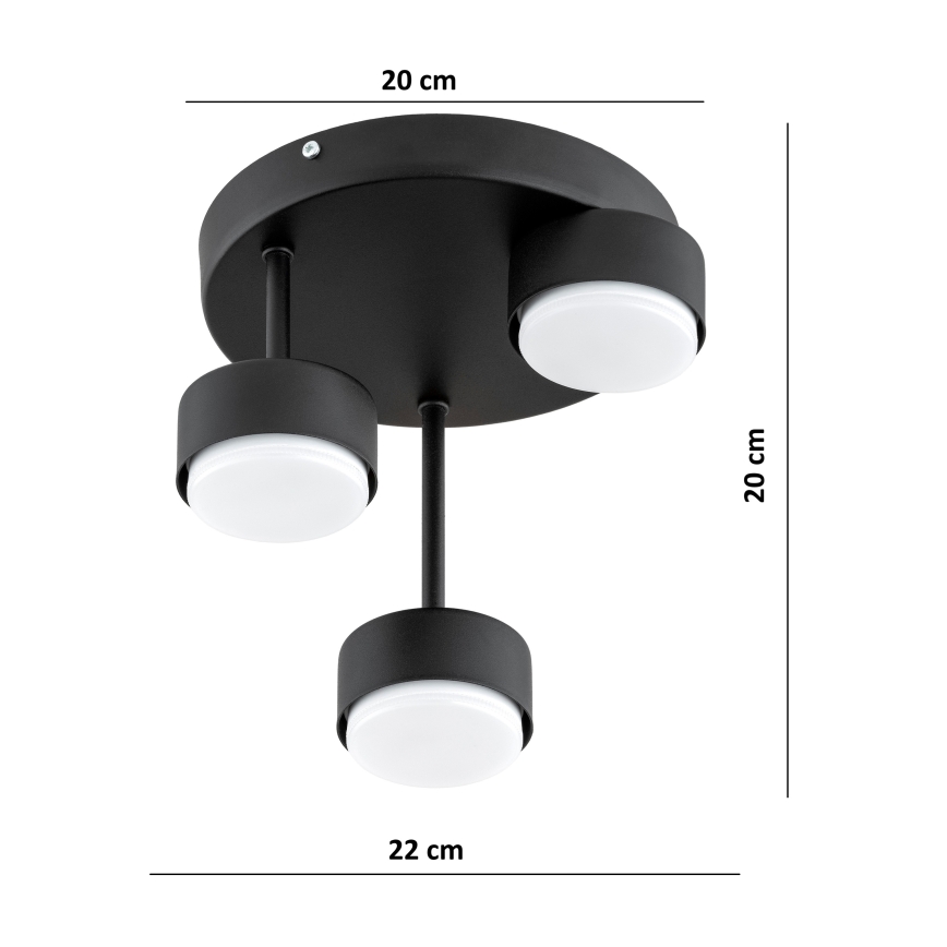 Brilagi - LED RBG+CCT Stmívatelný přisazený lustr MONO 3xGX53/14W/230V 2700-6500K Wi-Fi Tuya černá