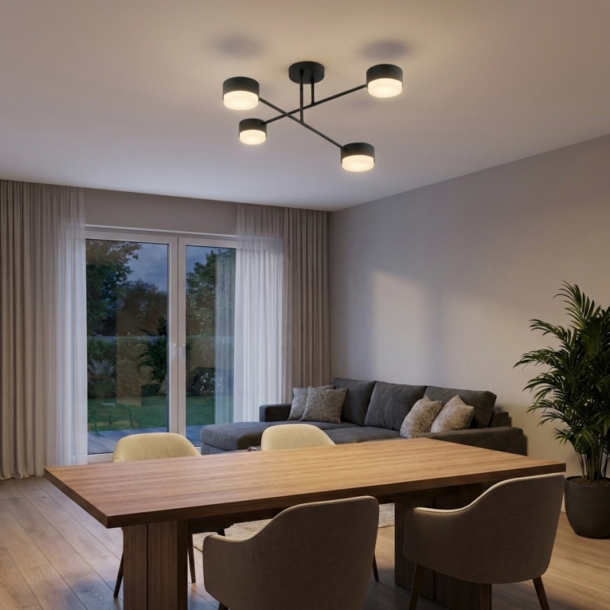 Brilagi - LED RGB+CCT Stmívatelný přisazený lustr MONO 4xGX53/14W/230V 2700-6500K Wi-Fi Tuya černá