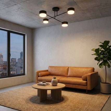 Brilagi - LED RGB+CCT Stmívatelný přisazený lustr MONO 4xGX53/14W/230V 2700-6500K Wi-Fi Tuya černá