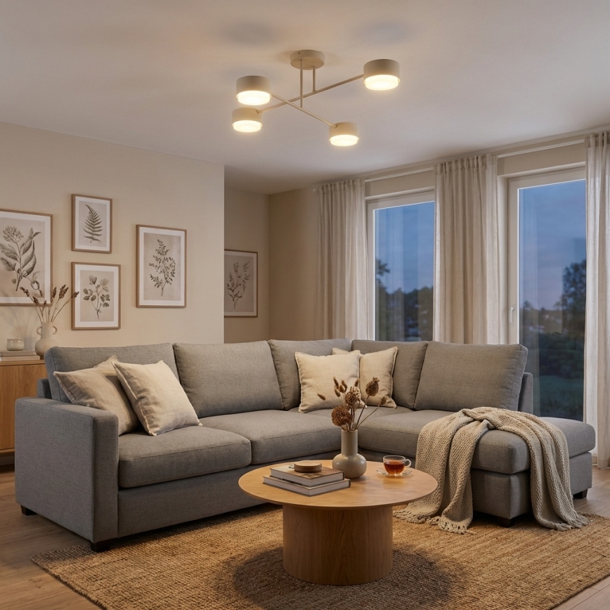 Brilagi - LED RGB+CCT Stmívatelný přisazený lustr MONO 4xGX53/14W/230V 2700-6500K Wi-Fi Tuya černá