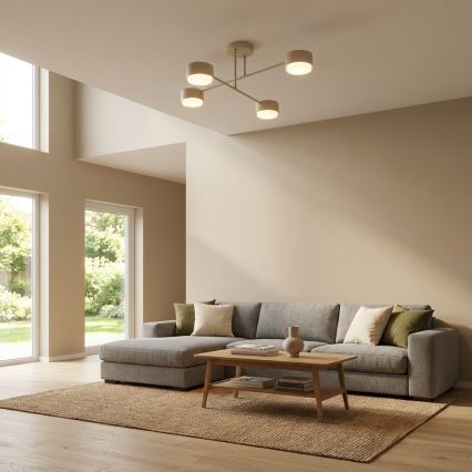 Brilagi - LED RGB+CCT Stmívatelný přisazený lustr MONO 4xGX53/14W/230V 2700-6500K Wi-Fi Tuya černá
