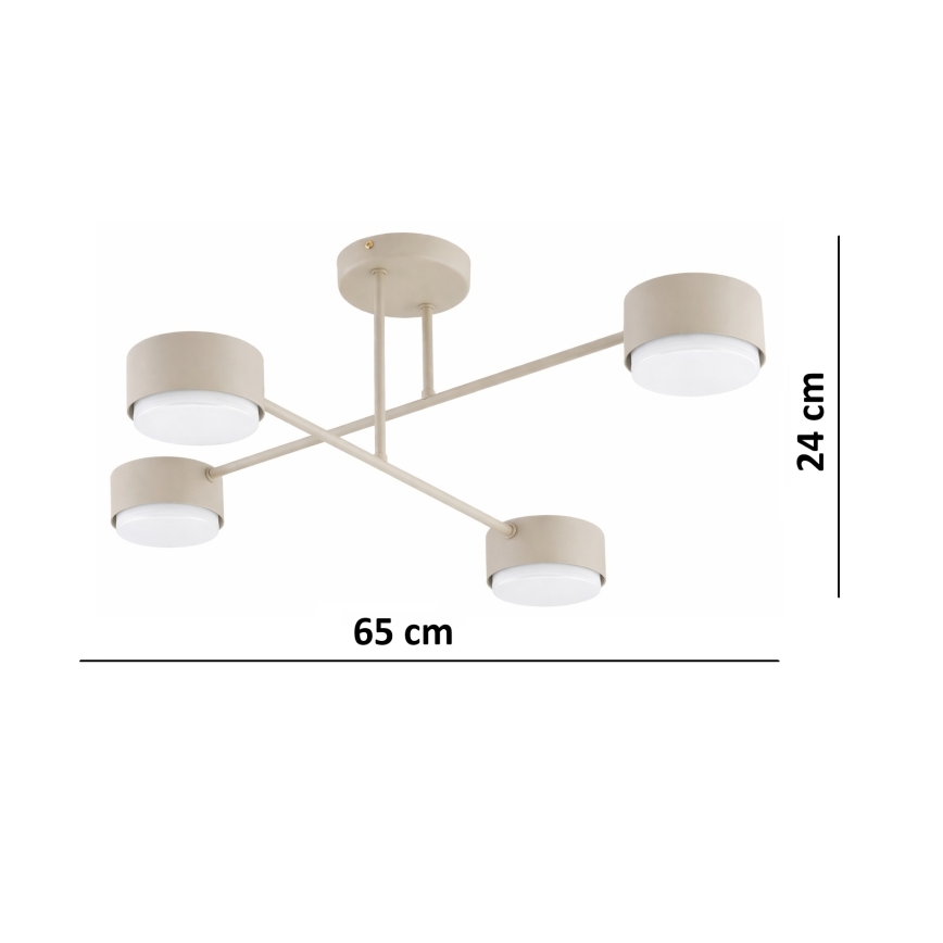 Brilagi - LED RGB+CCT Stmívatelný přisazený lustr MONO 4xGX53/14W/230V 2700-6500K Wi-Fi Tuya černá