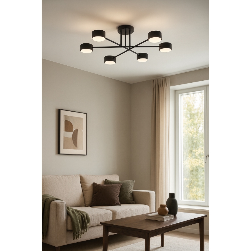 BRILAGI - LED RGB+CCT Stmívatelný přisazený lustr MONO 6xGX53/14W/230V 2700-6500K Wi-Fi Tuya černá