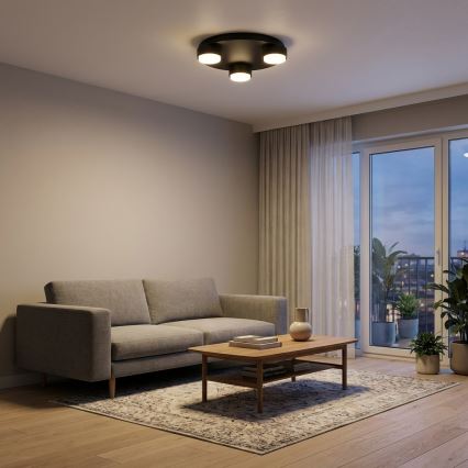 Brilagi - LED RGB+CCT Stmívatelné stropní svítidlo MONO 3xGX53/14W/230V 2700-6500K Wi-Fi Tuya pr. 30 cm černá