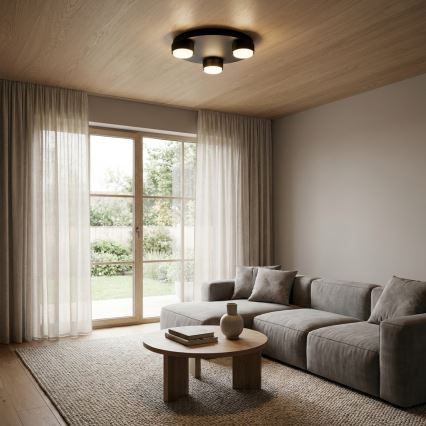 Brilagi - LED RGB+CCT Stmívatelné stropní svítidlo MONO 3xGX53/14W/230V 2700-6500K Wi-Fi Tuya pr. 30 cm černá