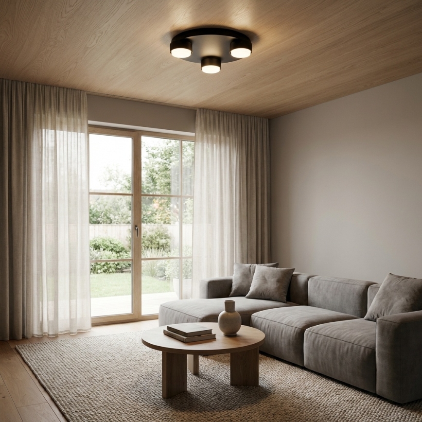 Brilagi - LED RGB+CCT Stmívatelné stropní svítidlo MONO 3xGX53/14W/230V 2700-6500K Wi-Fi Tuya pr. 30 cm černá