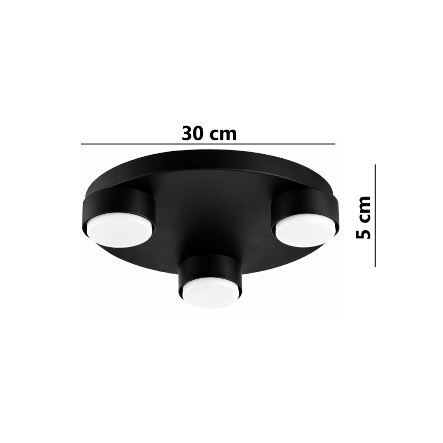 Brilagi - LED RGB+CCT Stmívatelné stropní svítidlo MONO 3xGX53/14W/230V 2700-6500K Wi-Fi Tuya pr. 30 cm černá