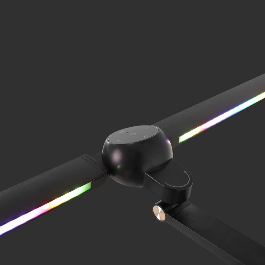 Brilagi - LED RGBTW Stmívatelná dotyková stolní lampa s klipem VARIO LED/18W/230V 3000-6500K CRI 96 černá