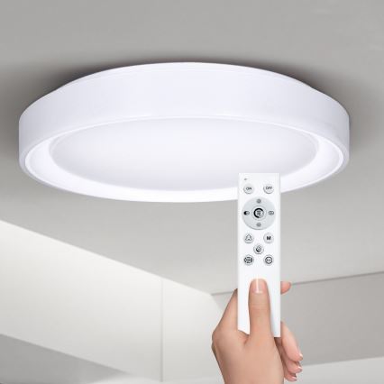 Brilagi - LED RGB Stmívatelné stropní svítidlo FLOCO LED/30W/230V 3000-6500K Wi-Fi Tuya + LED/6W + dálkové ovládání